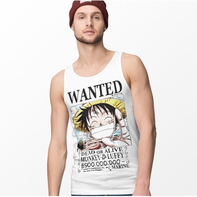 TANK TOP ONE PIECE WANTED LUFFY 2